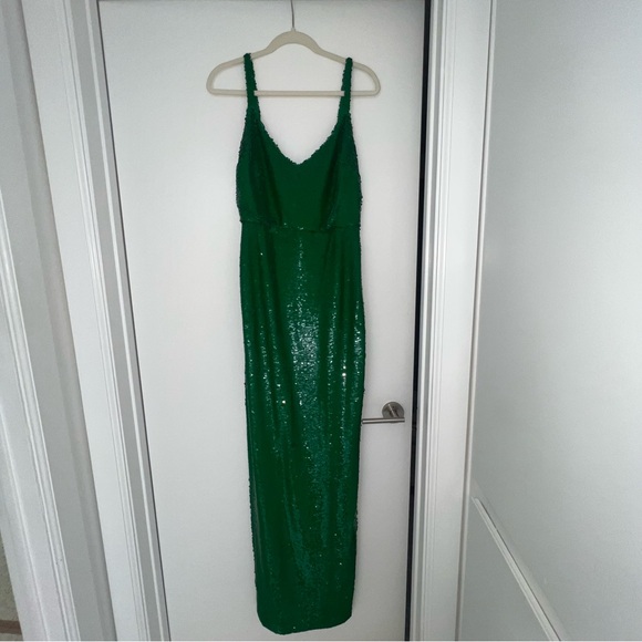 L’agence Green Sequin Maxi Dress - Picture 2 of 4